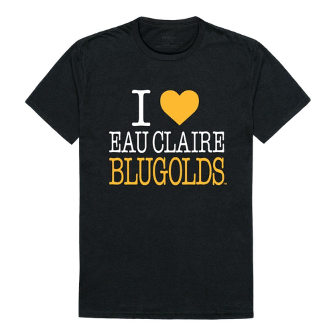 I Love UWEC University of Wisconsin-Eau Claire Blugolds T-Shirt
