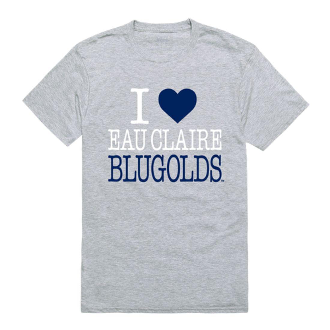 I Love UWEC University of Wisconsin-Eau Claire Blugolds T-Shirt