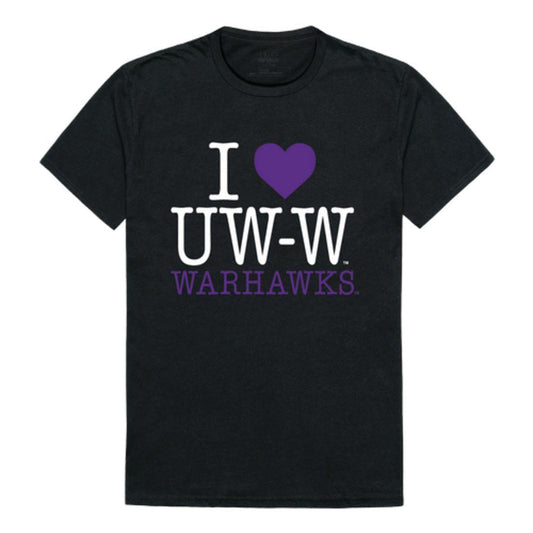 I Love UWW University of Wisconsin water Warhawks T-Shirt