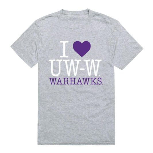 I Love UWW University of Wisconsin water Warhawks T-Shirt
