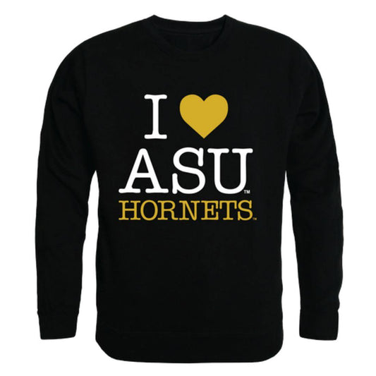 I Love ASU Alabama State University Hornets Crewneck Pullover Sweatshirt Sweater