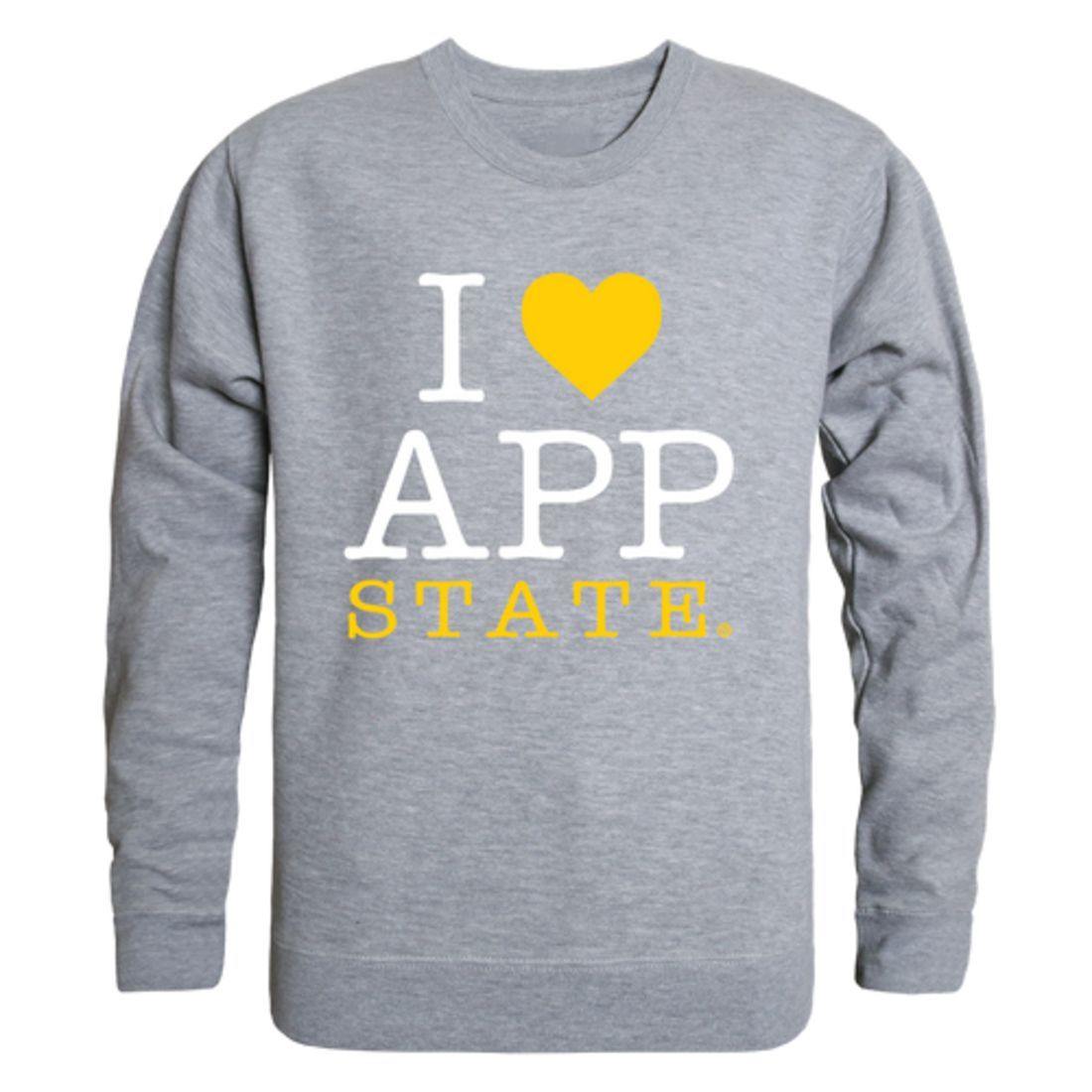 I Love Appalachian App State University Mountaineers Crewneck Pullover Sweatshirt Sweater
