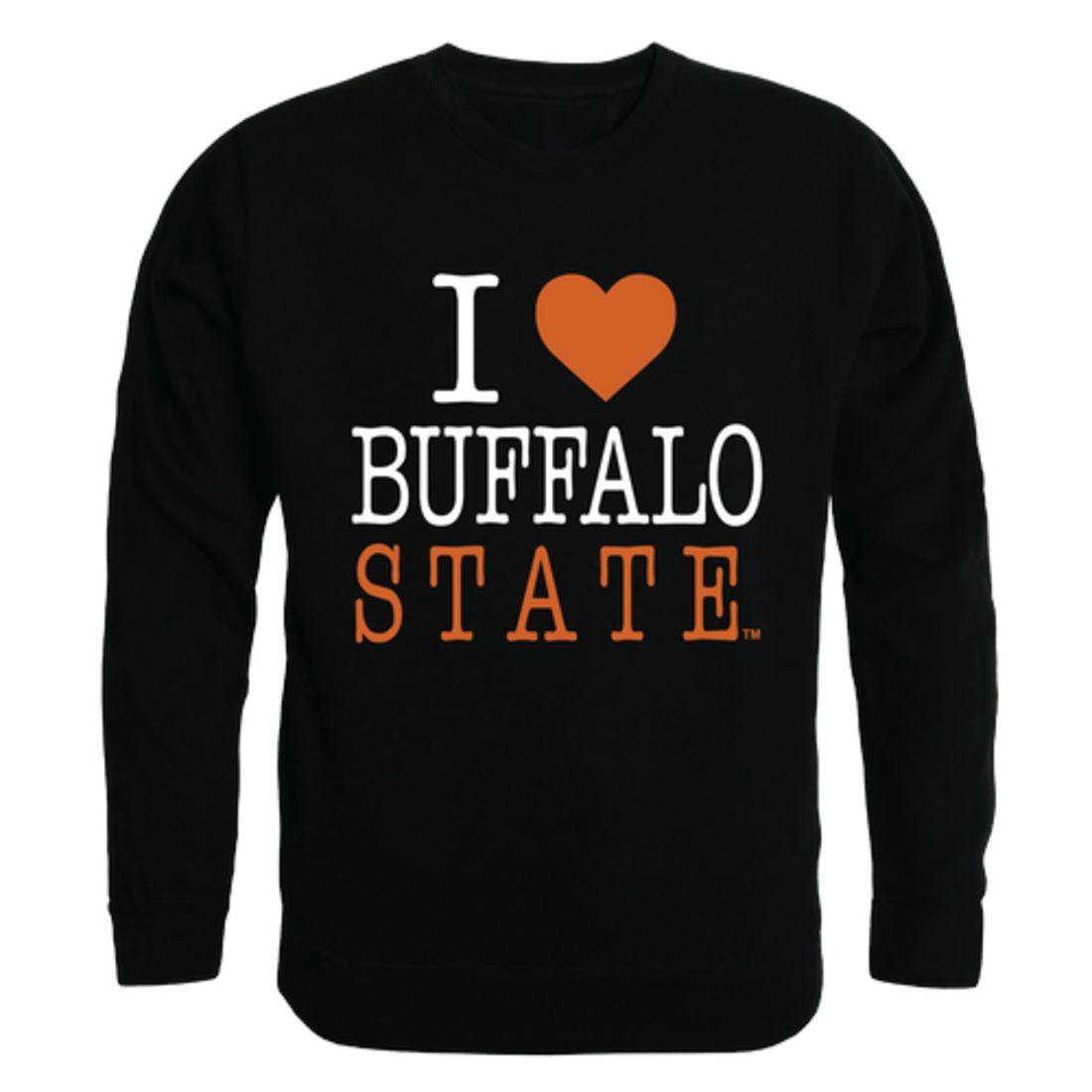 I Love SUNY Buffalo State College Bengals Crewneck Pullover Sweatshirt Sweater