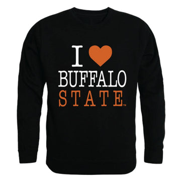 I Love SUNY Buffalo State College Bengals Crewneck Pullover Sweatshirt Sweater