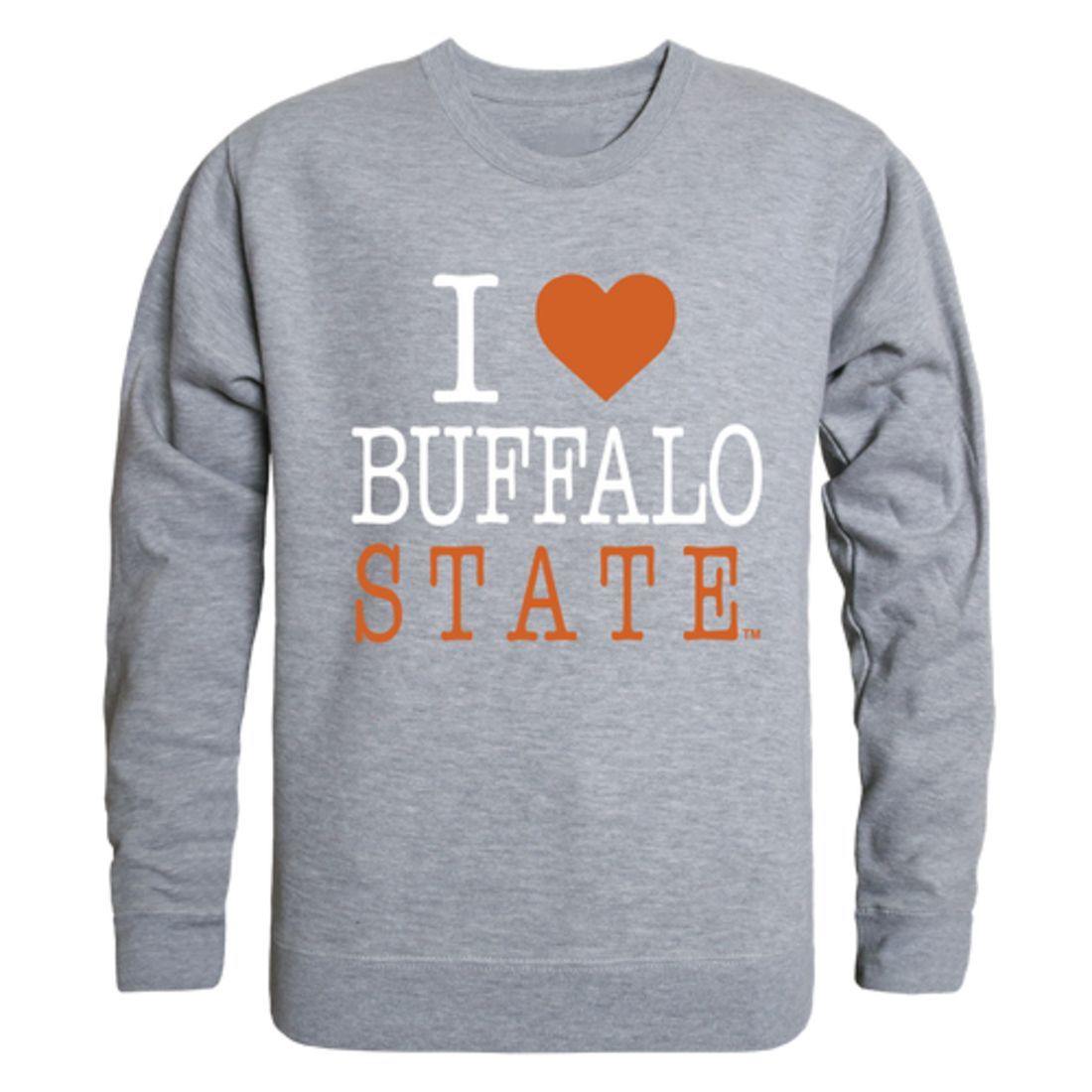 I Love SUNY Buffalo State College Bengals Crewneck Pullover Sweatshirt Sweater