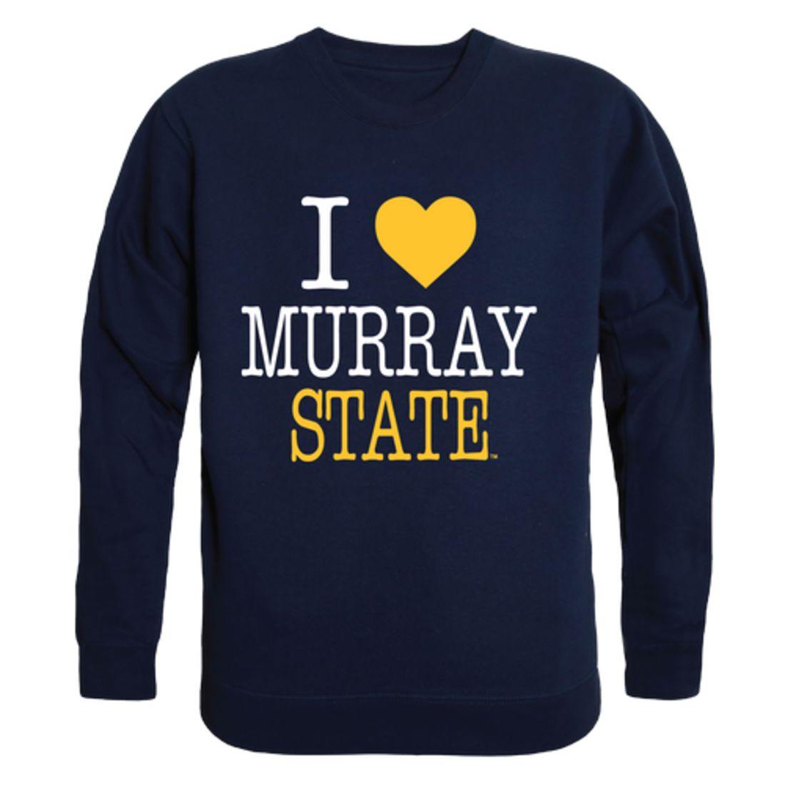 I Love MSU Murray State University Racers Crewneck Pullover Sweatshirt Sweater