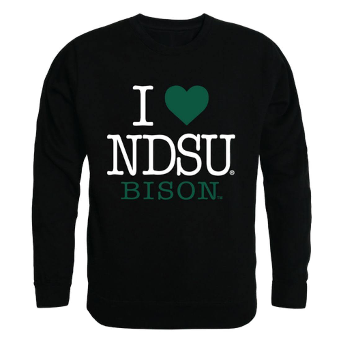 I Love NDSU North Dakota State University Bison Thundering Herd Crewneck Pullover Sweatshirt Sweater