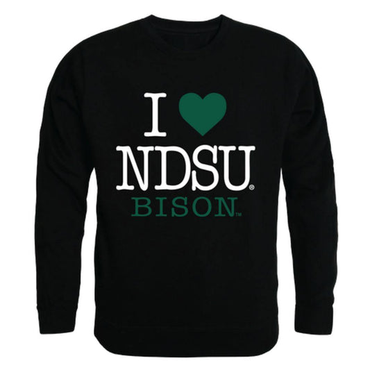 I Love NDSU North Dakota State University Bison Thundering Herd Crewneck Pullover Sweatshirt Sweater