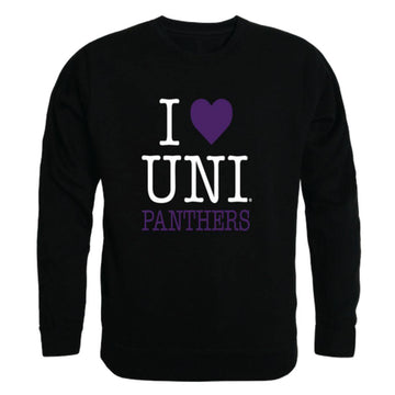 I Love UNI University of Northen Iowa Panthers Crewneck Pullover Sweatshirt Sweater
