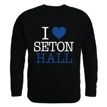 I Love SHU Seton Hall University Pirates Crewneck Pullover Sweatshirt Sweater