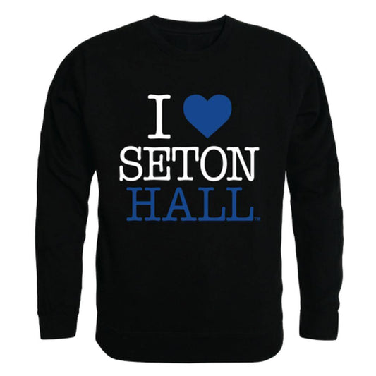I Love SHU Seton Hall University Pirates Crewneck Pullover Sweatshirt Sweater