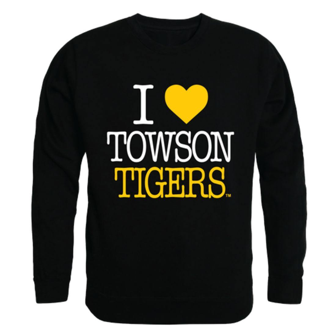 I Love TU Towson University Tigers Crewneck Pullover Sweatshirt Sweater