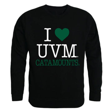 I Love UVM University of Vermont Catamounts Crewneck Pullover Sweatshirt Sweater