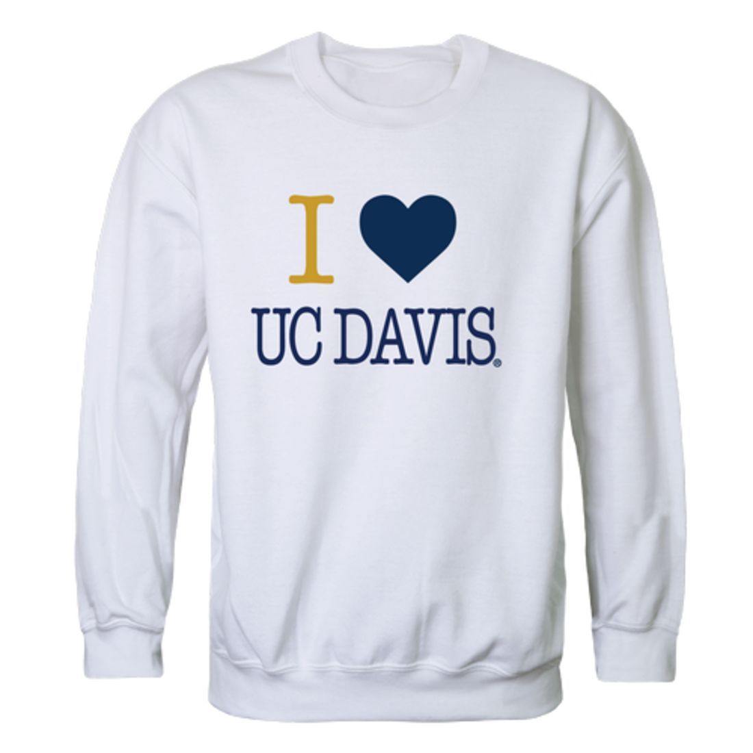 I Love UC Davis University of California Aggies Crewneck Pullover Sweatshirt Sweater