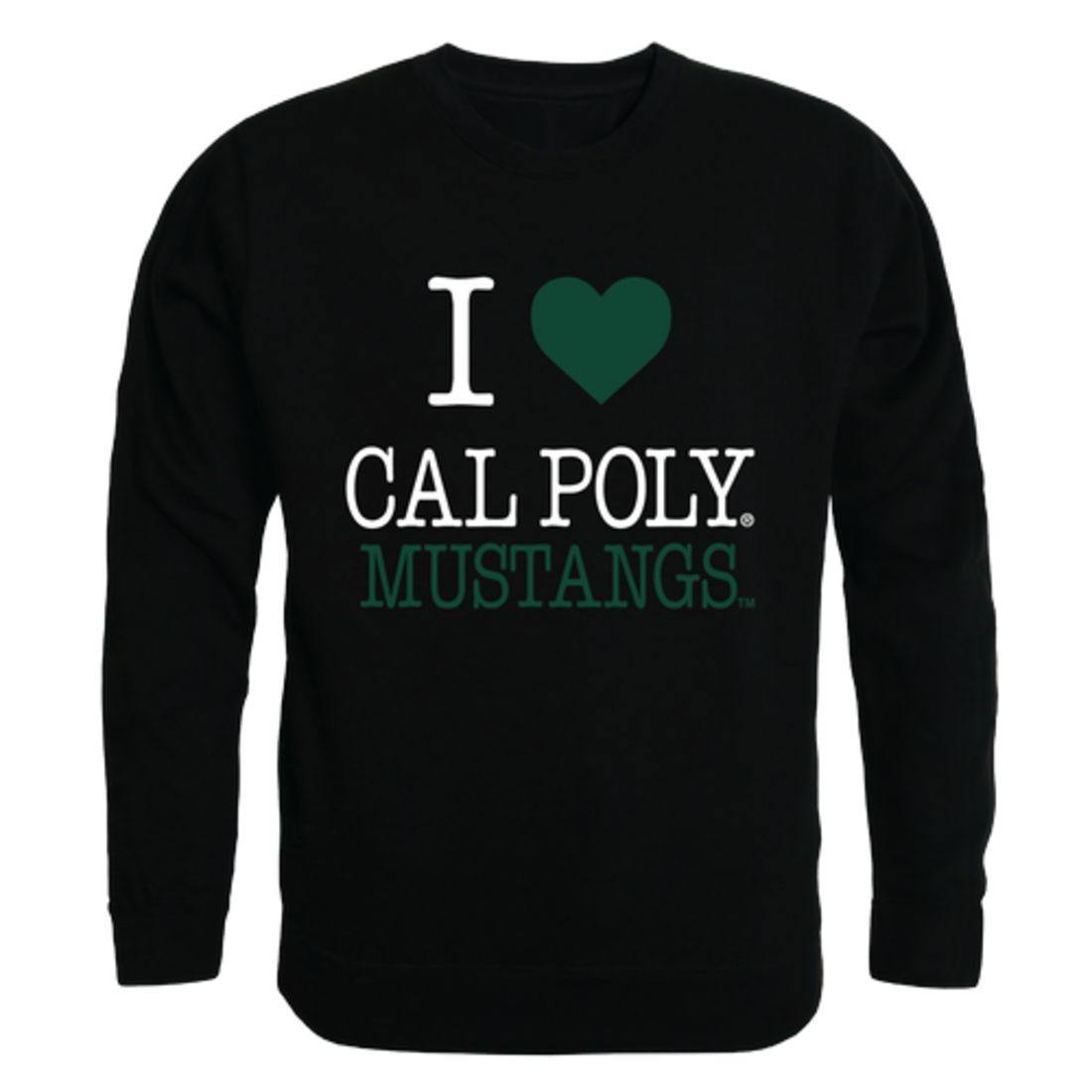 I Love Cal Poly California Polytechnic State University Mustangs Crewneck Pullover Sweatshirt Sweater
