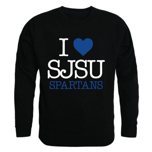 I Love SJSU San Jose State University Spartans Crewneck Pullover Sweatshirt Sweater