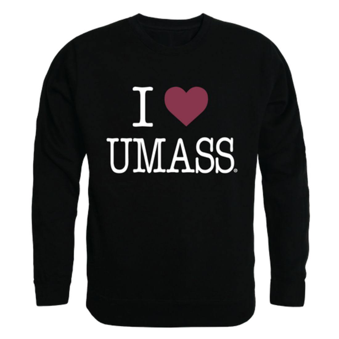 I Love UMASS University of Massachusetts Amherst Minuteman Crewneck Pullover Sweatshirt Sweater