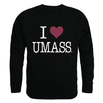 I Love UMASS University of Massachusetts Amherst Minuteman Crewneck Pullover Sweatshirt Sweater