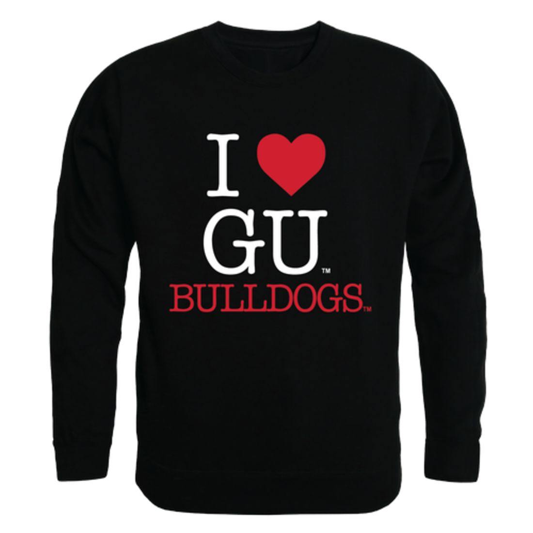 I Love Gonzaga University Bulldogs Crewneck Pullover Sweatshirt Sweater