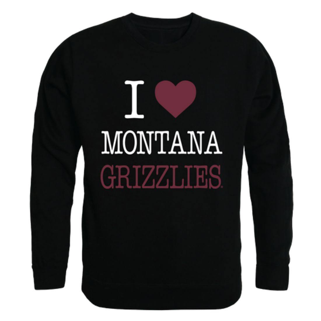 I Love UM University of Montana Grizzlies Crewneck Pullover Sweatshirt Sweater