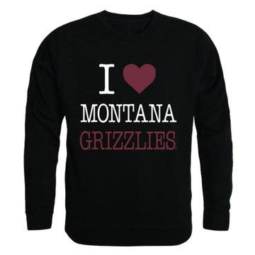I Love UM University of Montana Grizzlies Crewneck Pullover Sweatshirt Sweater