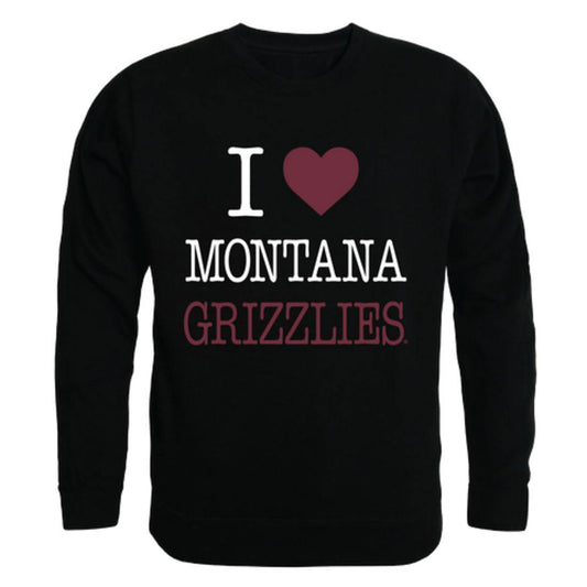 I Love UM University of Montana Grizzlies Crewneck Pullover Sweatshirt Sweater