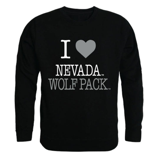 I Love University of Nevada Wolf Pack Crewneck Pullover Sweatshirt Sweater