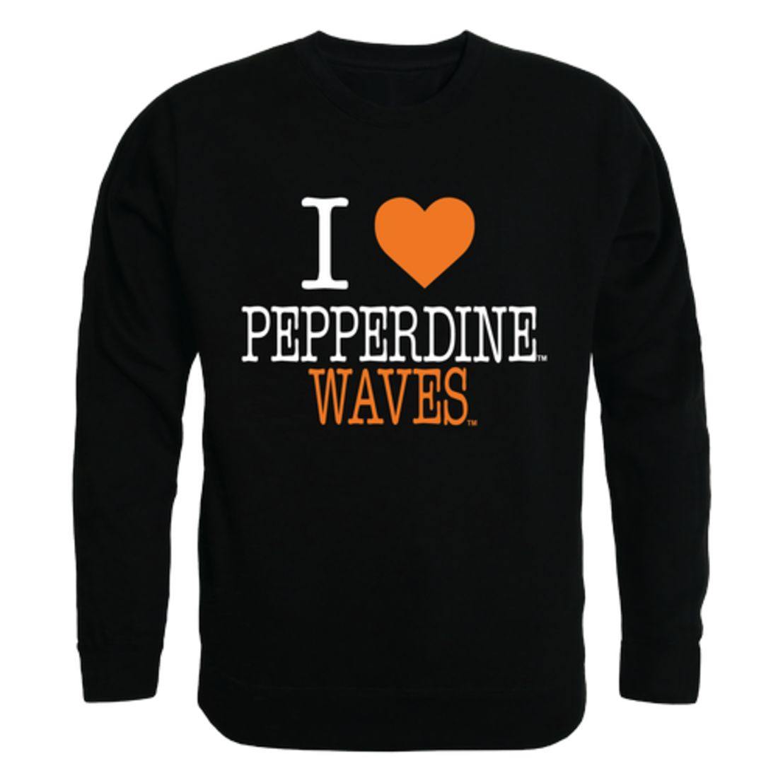 I Love Pepperdine University Waves Crewneck Pullover Sweatshirt Sweater