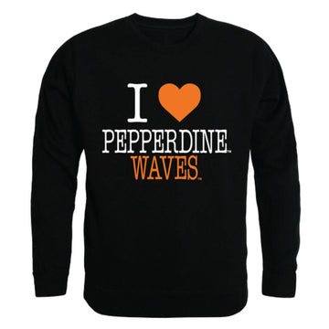 I Love Pepperdine University Waves Crewneck Pullover Sweatshirt Sweater