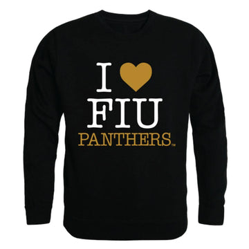 I Love FIU Florida International University Panthers Crewneck Pullover Sweatshirt Sweater