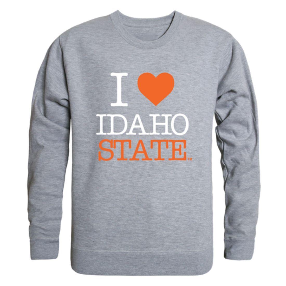 I Love ISU Idaho State University Bengals Crewneck Pullover Sweatshirt Sweater