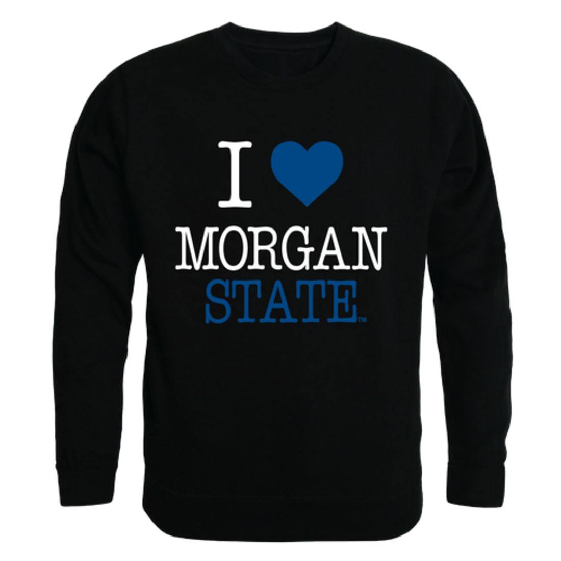 I Love Morgan State University Bears Crewneck Pullover Sweatshirt Sweater