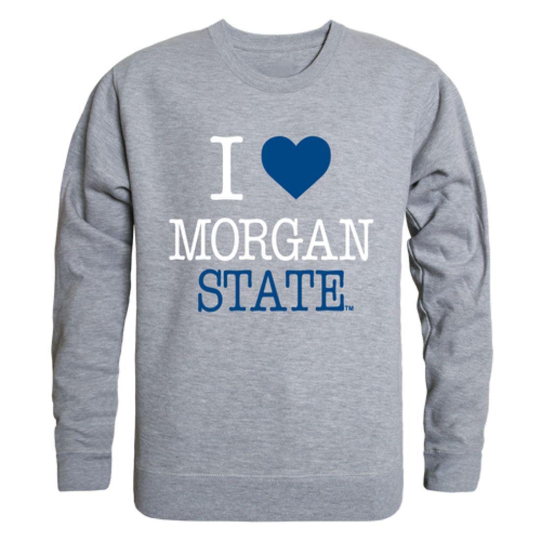 I Love Morgan State University Bears Crewneck Pullover Sweatshirt Sweater