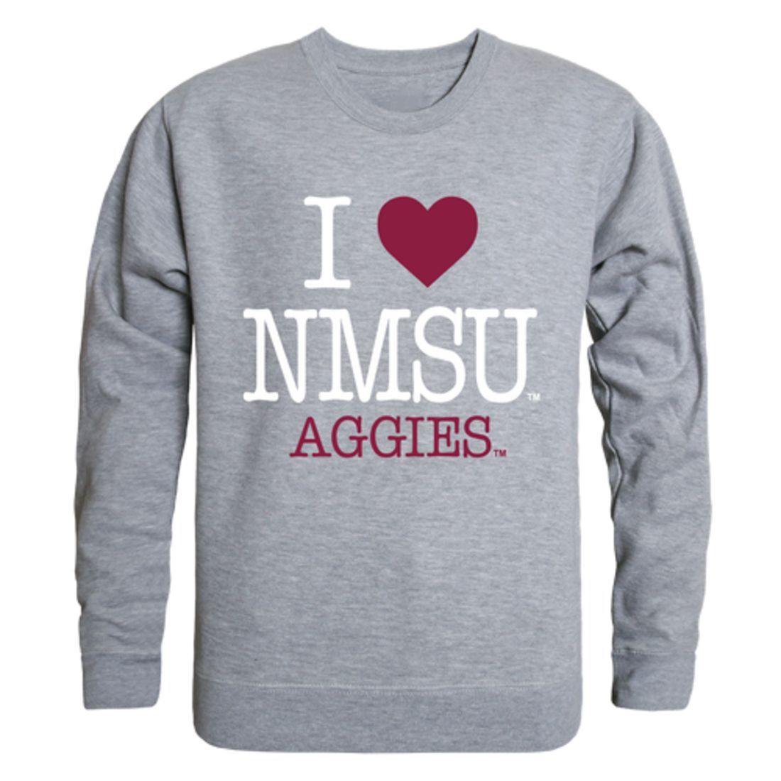 I Love NMSU New Mexico State University Aggies Crewneck Pullover Sweatshirt Sweater