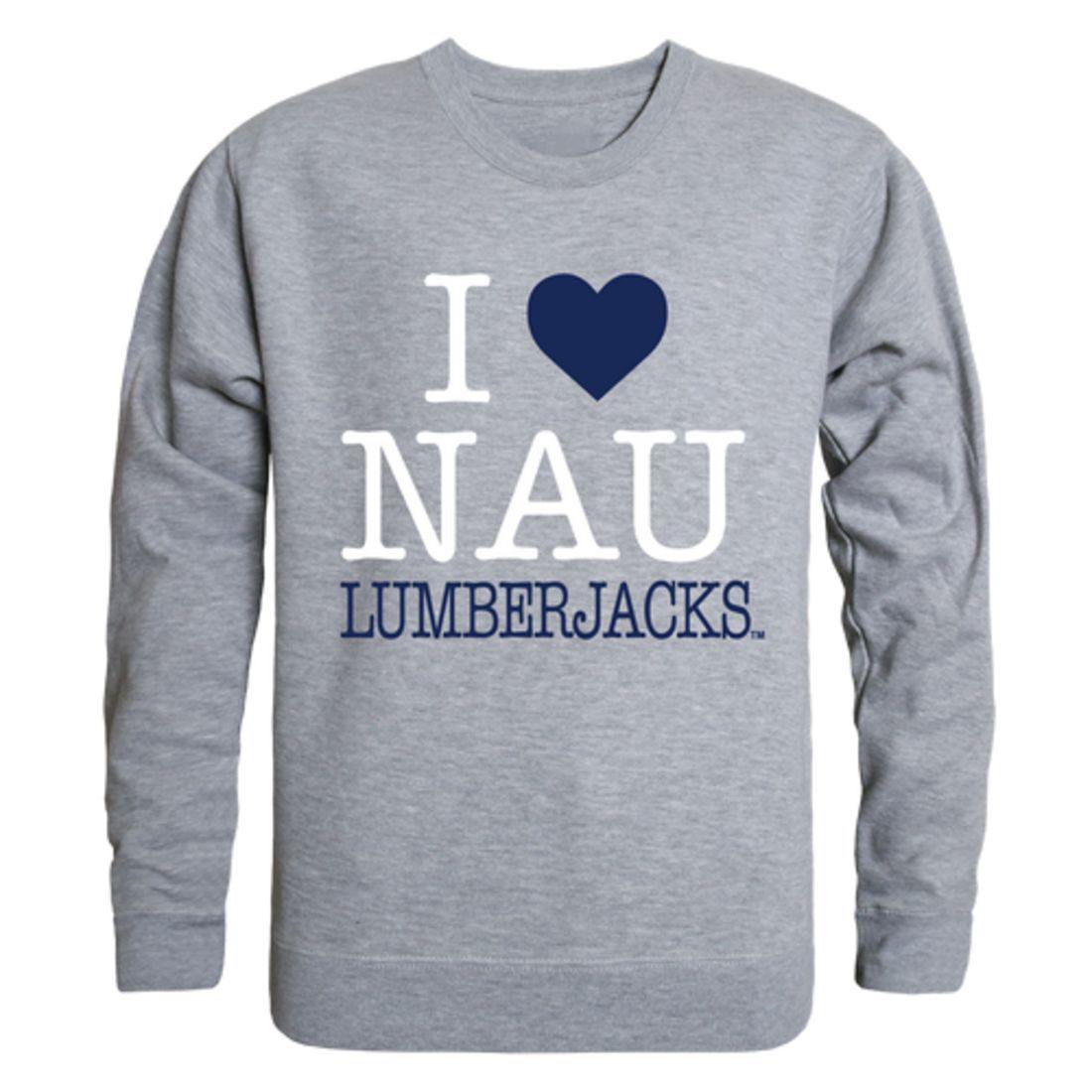 I Love NAU Northern Arizona University Lumberjacks Crewneck Pullover Sweatshirt Sweater