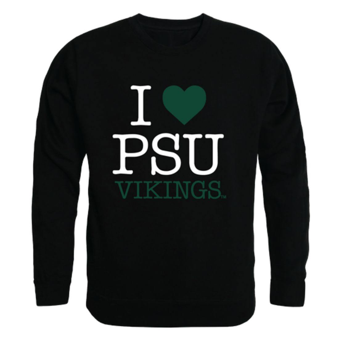 I Love PSU Portland State University Vikings Crewneck Pullover Sweatshirt Sweater