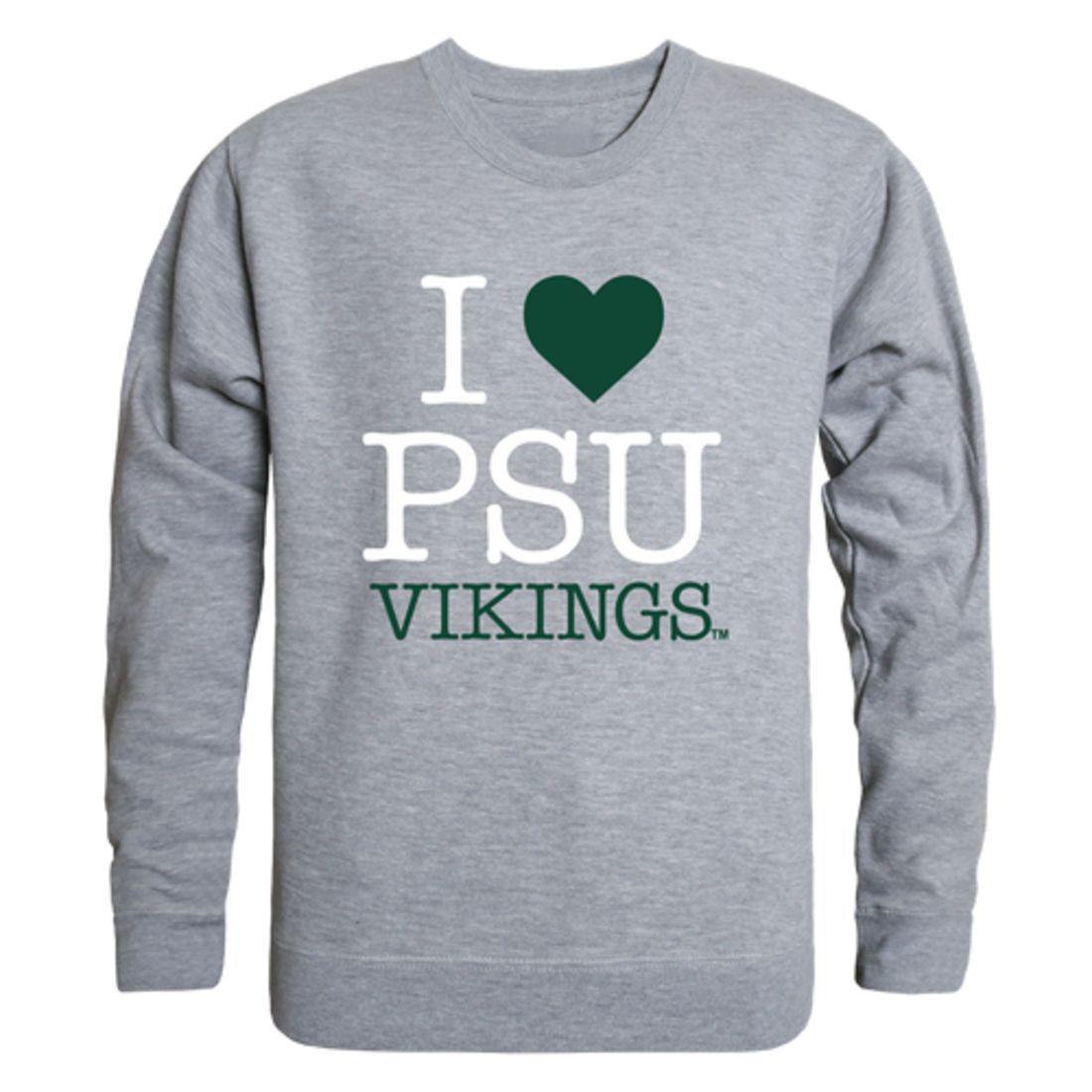 I Love PSU Portland State University Vikings Crewneck Pullover Sweatshirt Sweater