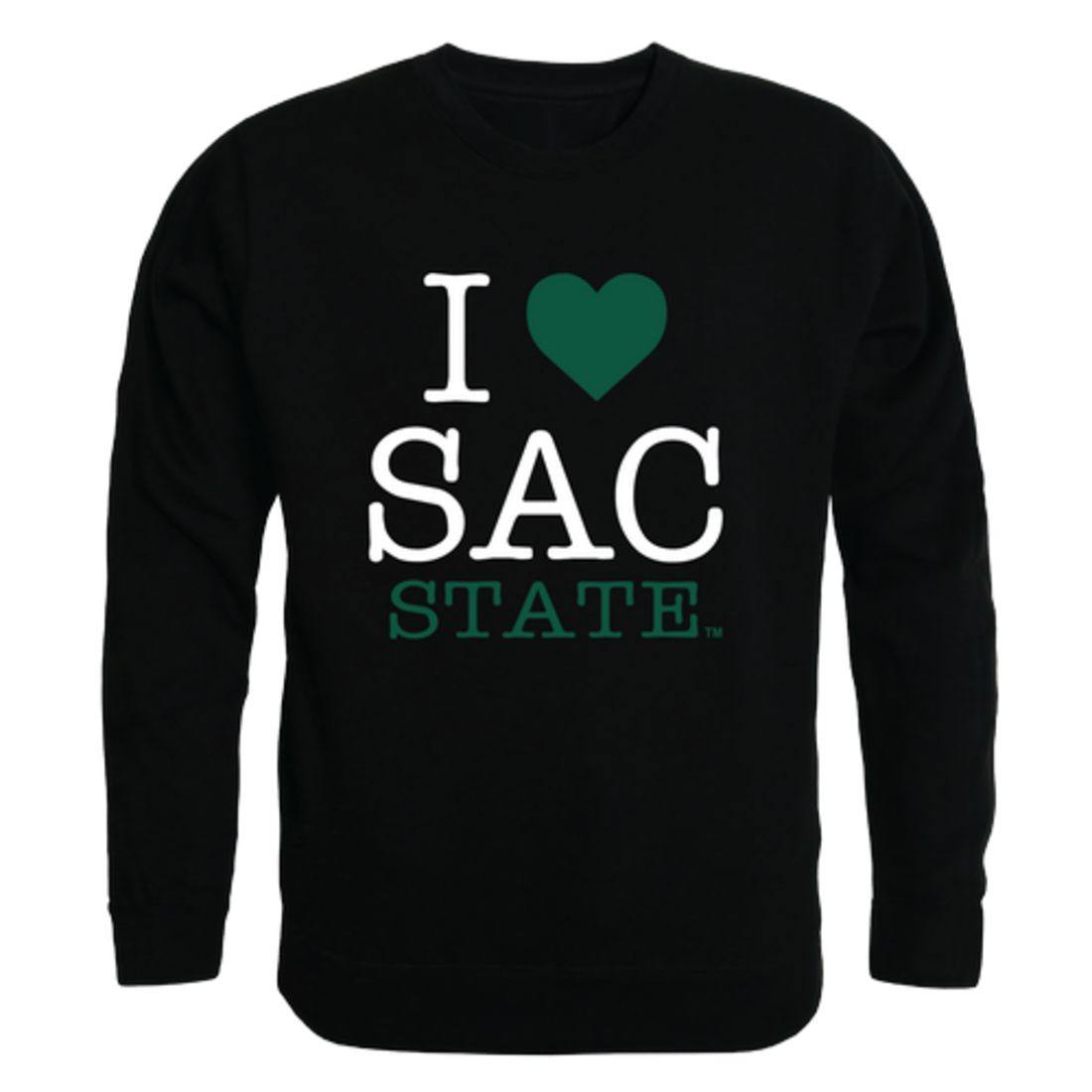 I Love Sacramento State Hornets Crewneck Pullover Sweatshirt Sweater