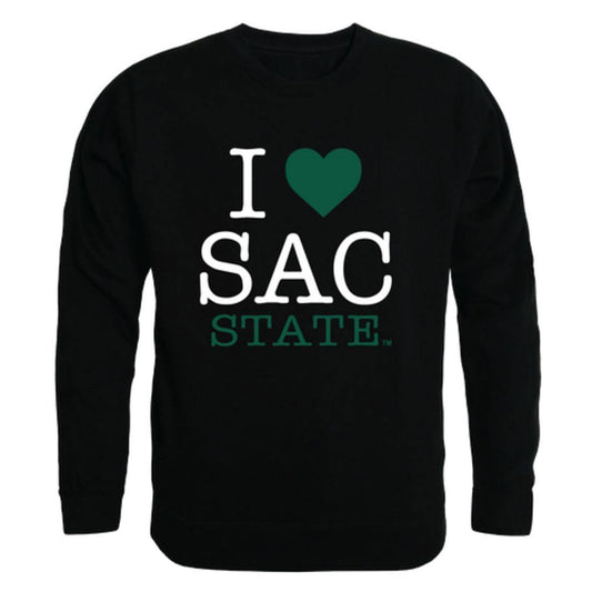 I Love Sacramento State Hornets Crewneck Pullover Sweatshirt Sweater