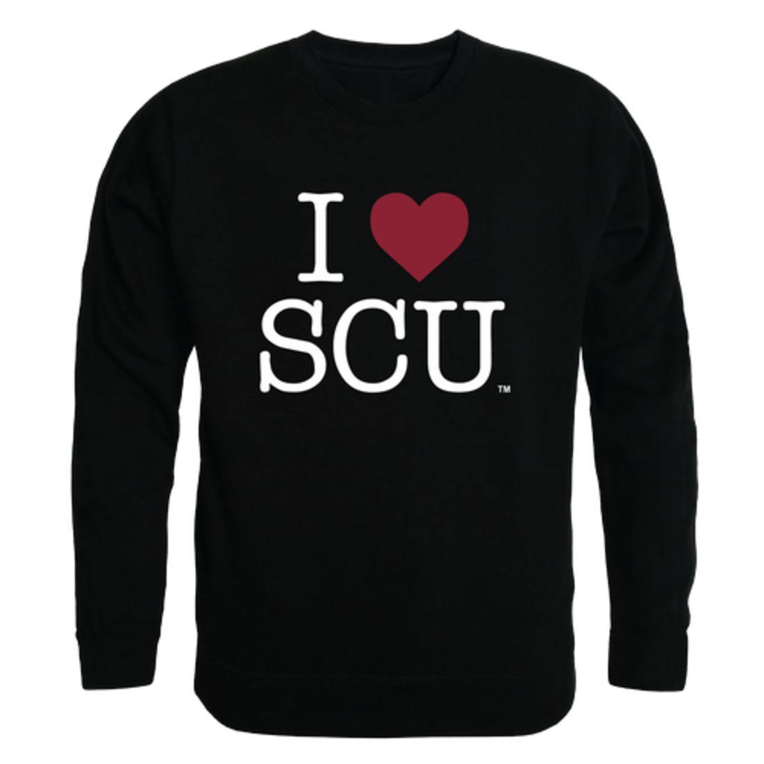 I Love SCU Santa Clara University Broncos Crewneck Pullover Sweatshirt Sweater