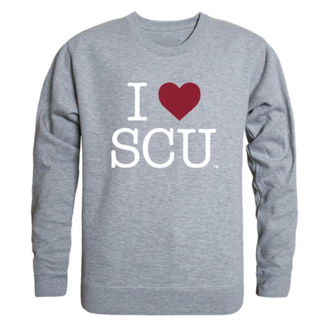 I Love SCU Santa Clara University Broncos Crewneck Pullover Sweatshirt Sweater