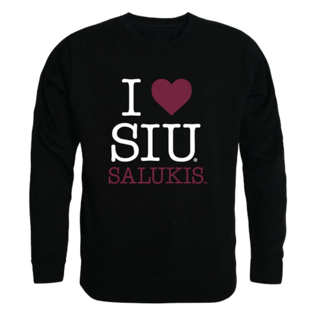 I Love SIU Southern Illinois University Salukis Crewneck Pullover Sweatshirt Sweater