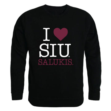 I Love SIU Southern Illinois University Salukis Crewneck Pullover Sweatshirt Sweater