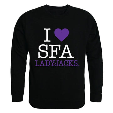 I Love Stephen F. Austin State University Lumberjacks Crewneck Pullover Sweatshirt Sweater