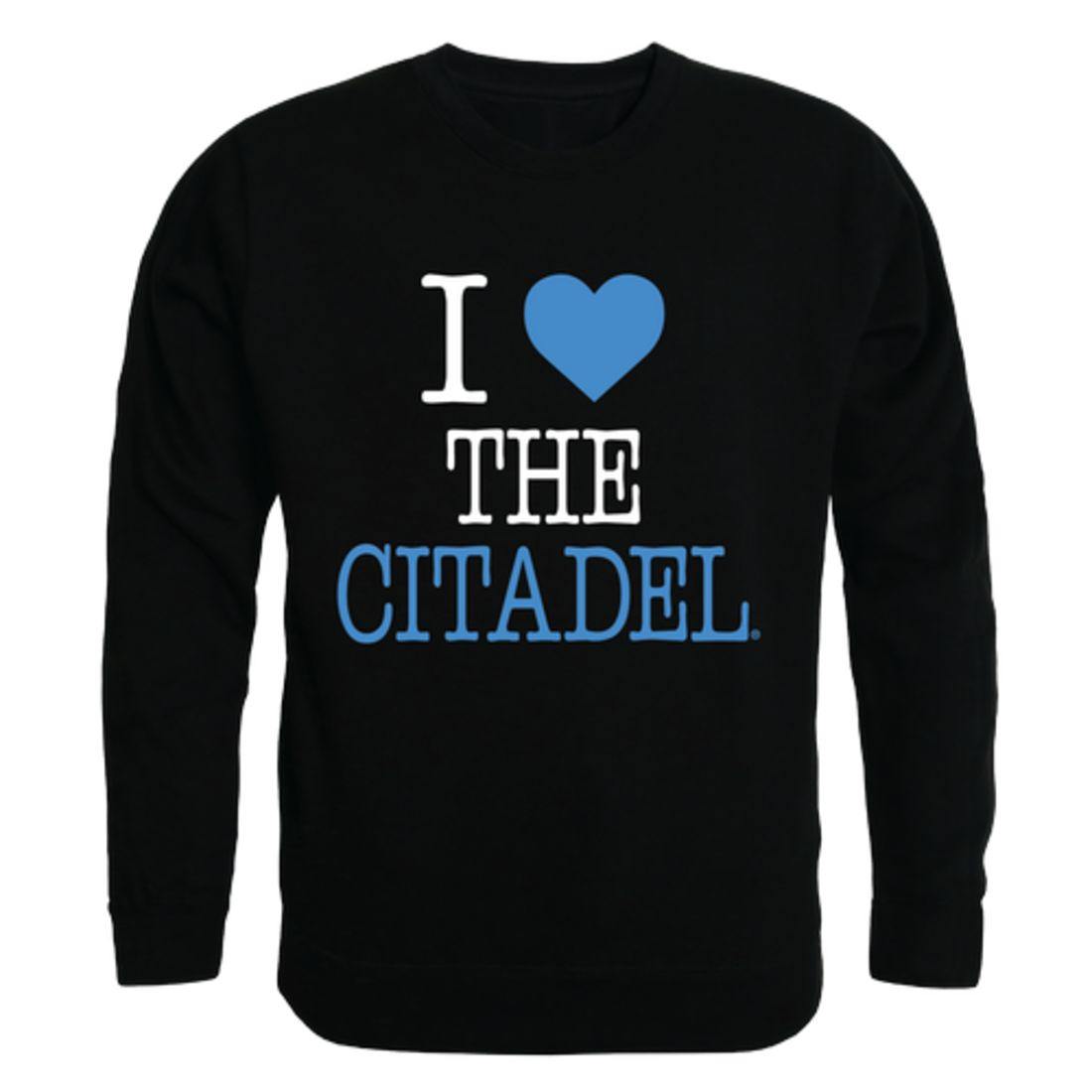 I Love The Citadel Bulldogs Crewneck Pullover Sweatshirt Sweater