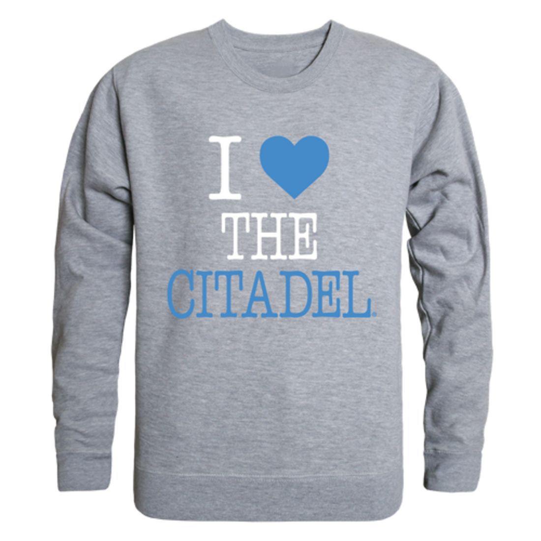 I Love The Citadel Bulldogs Crewneck Pullover Sweatshirt Sweater