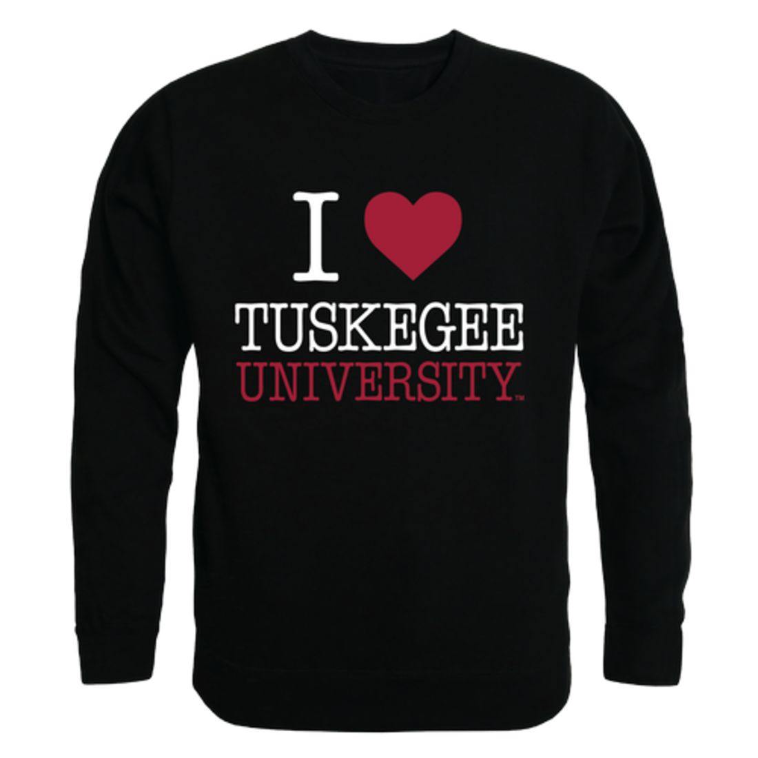 I Love Tuskegee University Golden Tigers Crewneck Pullover Sweatshirt Sweater