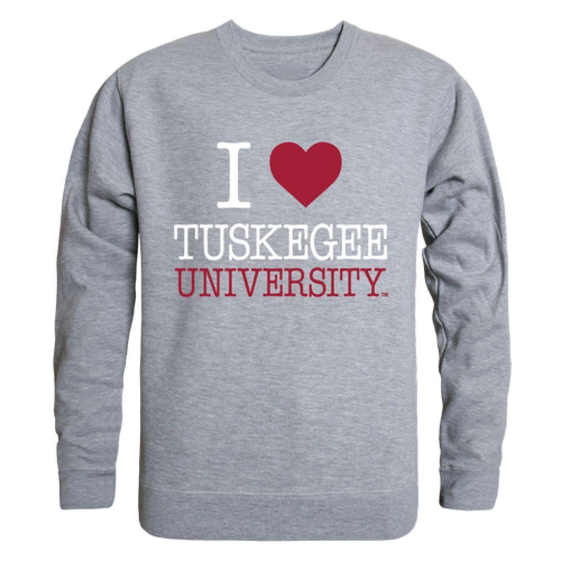 I Love Tuskegee University Golden Tigers Crewneck Pullover Sweatshirt Sweater