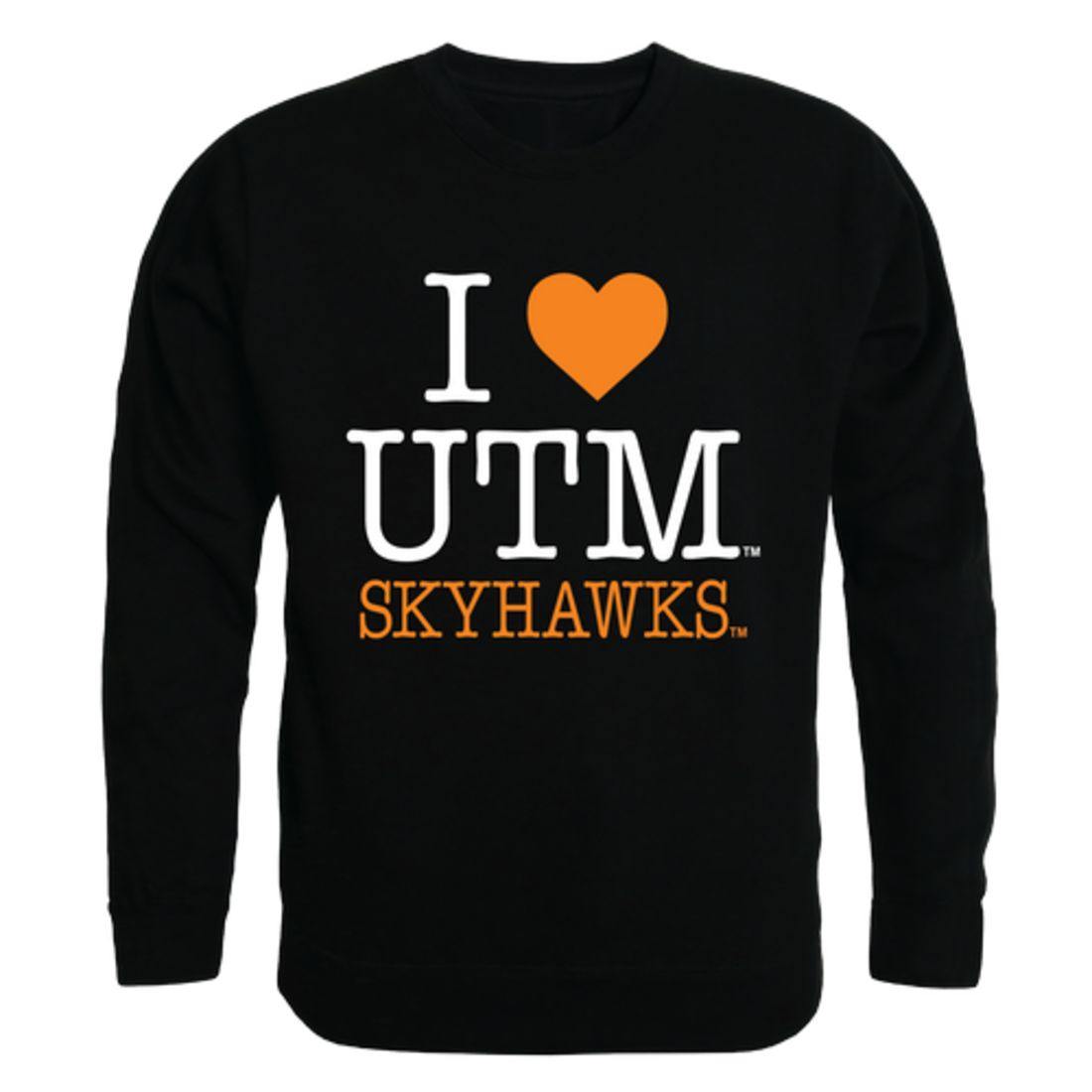 I Love UT University of Tennessee at Martin Skyhawks Crewneck Pullover Sweatshirt Sweater