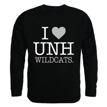 I Love UNH University of New Hampshire Wildcats Crewneck Pullover Sweatshirt Sweater